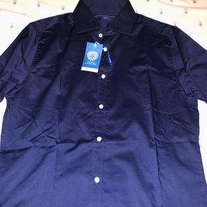 Button down shirt navy blue